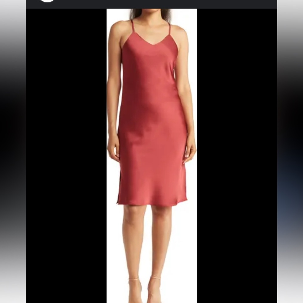 NWOT Women’s Sam Edelman Satin Camisole Slipdress – Burgundy – Sz 6